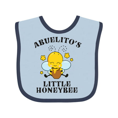 

Inktastic Cute Bee Abuelito s Little Honeybee with Stars Gift Baby Boy or Baby Girl Bib