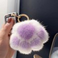thumbnail image 4 of Cat Paw Squeeze, Cat Keychain, Key Rings for Car Keys, 3X3 In, Lavender Off-White, Faux, Gold Keychain Clip, Daily Accessorizing, Handbag Decoration, 1 Pc, 4 of 7