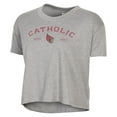 thumbnail image 2 of Women's Alternative Apparel  Gray Catholic University Cardinals Retro Jersey Headliner Cropped T-Shirt, 2 of 3