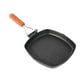 thumbnail image 2 of Sartén parrilla de hierro resistente con mango plegable, empuñadura de madera y asa plegable S, 2 of 9