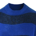 thumbnail image 4 of ZKCCNUK Autumn And Winter New Round Neck Color Matching Personality Trend Men's Striped Sweater, 4 of 4