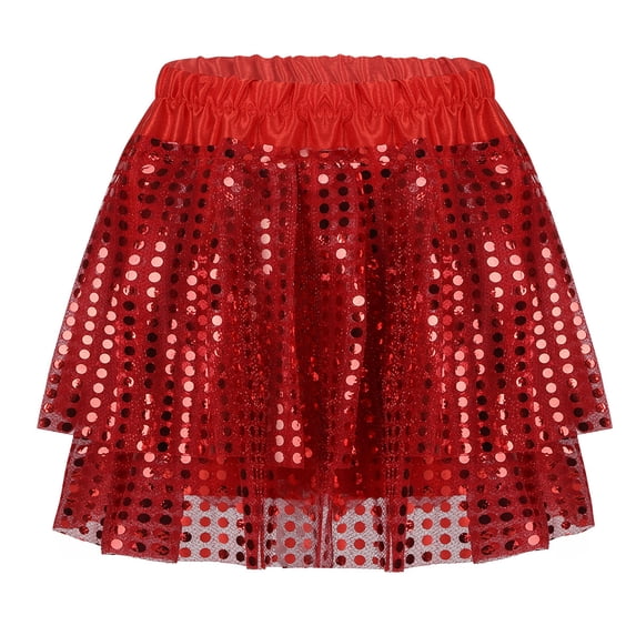 inhzoy Kids Girls Jazz Latin Tango Shiny Sequins Tutu Dress