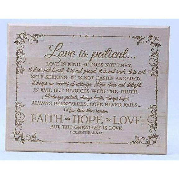Love Is Patient Love Is Kind Wood Wall Plaque Gift