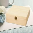 thumbnail image 6 of perfeclan Wooden Storage Box Flower Box Organizer Gift Box with Lid Wood Box Keepsake Box for Jewelry Wedding Gift Party Supplies Decor wood lid 19.5x19.5cm, 6 of 9