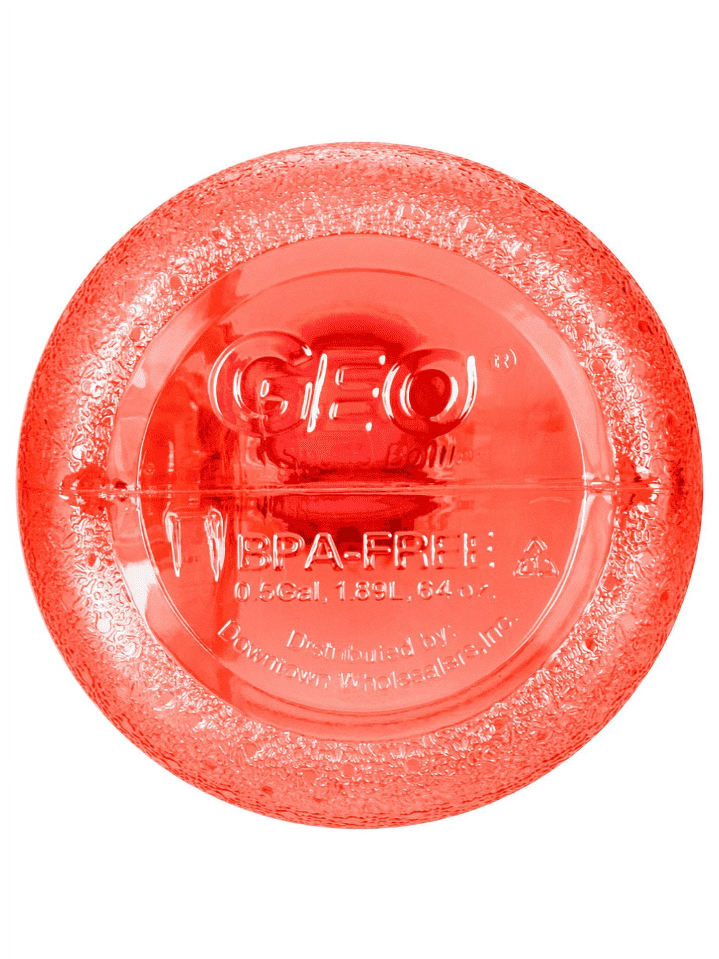 Geo Sports 0.5 Gal Red Plastic Water Bottle