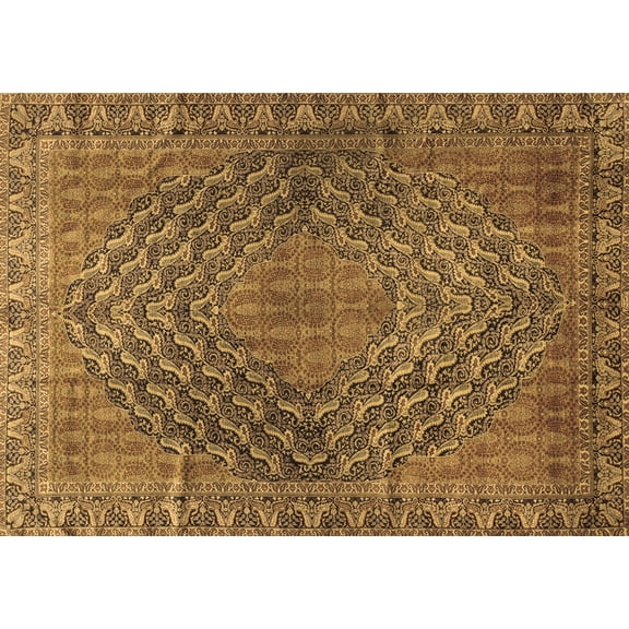 Ahgly Company Indoor Rectangle Persian Brown Traditional Area Rugs, 5' x 7'