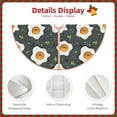 thumbnail image 3 of Rateoe Cute Poached Eggs Pattern Christmas Tree Skirt with Ties , Christmas Tree Decorations, Farmhouse Christmas Decor Xmas Holiday Decorations-36", 3 of 6