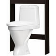 thumbnail image 6 of CZMJY Over The Toilet Storage Cabinet White Bathroom Storage Organizer Above The Toilet Shelf with Acrylic Glass Double Doors Wood Muebles para BañO Rack with Adjustable Shelf Espresso, 6 of 11