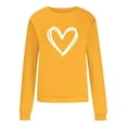 thumbnail image 4 of Jsaierl Chandails en Molleton Décontractés à Col Rond pour Femmes Imprimé Cœur Manches Longues Pull-Over Automne Chaud Confortable Hauts Tendance Mignons Polyvalents Chemises Quotidiennes Blouses de Sortie, 4 of 6