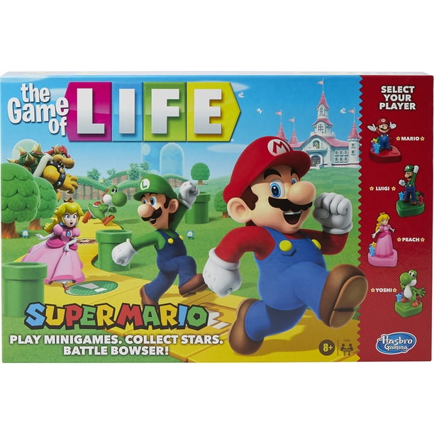 Hasbro Jugando la vida Juego: Juego de la junta de Super Mario Edition para niños de 8 años o más, Play Minigame Hasbro Gaming N/A
