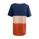 thumbnail image 5 of Tops a la moda para mujer, camisetas informales holgadas con estampado de rayas, blusa, camisa con cuello en V Fridja  bn6283, 5 of 5