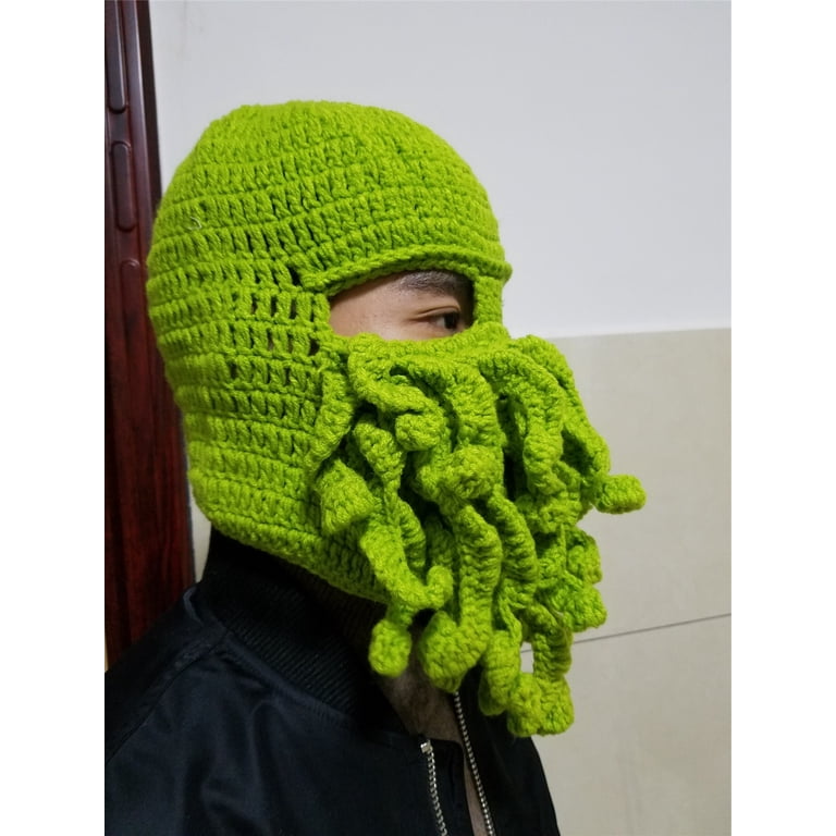 Crochet Camouflage Octopus Hat adult Size Octopus Hat Amazon New Arrival Halloween Party Prank Funny  main image 3