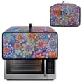 thumbnail image 5 of ZIATUBLES Boho Mandala Flower Print Toaster Oven Cover Dust Stain Kitchen Appliance Protection with Side Pocket Easy to Clean Home Counter Decorative Accessories, 18.5" x 14.5" x 9", 5 of 8