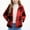 Red, variant on UQJfacai Girls Fleece Jacket Sherpa Plaid Long Sleeve Winter Coat Kids Fall Casual Open Front Hooded Cardigan Outerwear 2-8 Years