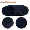thumbnail image 6 of Unisex Closed Toe Indoor Home Slipper Comfy Cozy Soft Non-Slip Houseshoes, Navy Blue, 6 of 7