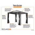 thumbnail image 3 of Sojag Turia 12 x 10 x 9 ft Grey Gazebo, 3 of 12