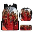 thumbnail image 1 of Football Star Cristiano Ronaldo Backpack Printed Three-Piece Set Children'S Schoolbag Elementary And Middle School Students Backpack Pencil Case, 1 of 2