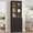 Black-B(Glass Door), variant on NEGYLIM 71" Bookcase with Drawers & Shelves, Wooden Bookshelf with Charging Station & Adjustable LED Lights, Anti-tipping Design for Living Room Home Office, Black