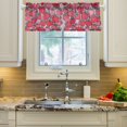 thumbnail image 2 of Yayeee Kitchen Valance Rod Pocket 54" x 18" Living Room Window Curtain, Sweet Strawberry, 2 of 6