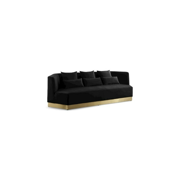 Meridian Furniture Marquis Black Velvet Sofa