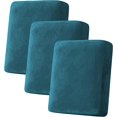 thumbnail image 1 of Funda de cojín de terciopelo elástico para sofá, funda de cojín de felpa para silla, sofá de dos plazas, protector de muebles, cojín de asiento, funda de sofá (3 piezas, fundas de cojín de sofá, marfil), 1 of 5