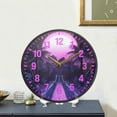 thumbnail image 4 of Yayeee Wall Clock Battery Operated 11.9" Silent Non-Ticking for Living Room, Pink Road, 4 of 8
