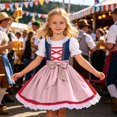 thumbnail image 2 of NordicNest Girls Style Skirt Bavarian Festival Traditional Apron Waistband Adjustable Toddler Kid Skirt for Girls Back to School, 2 of 4