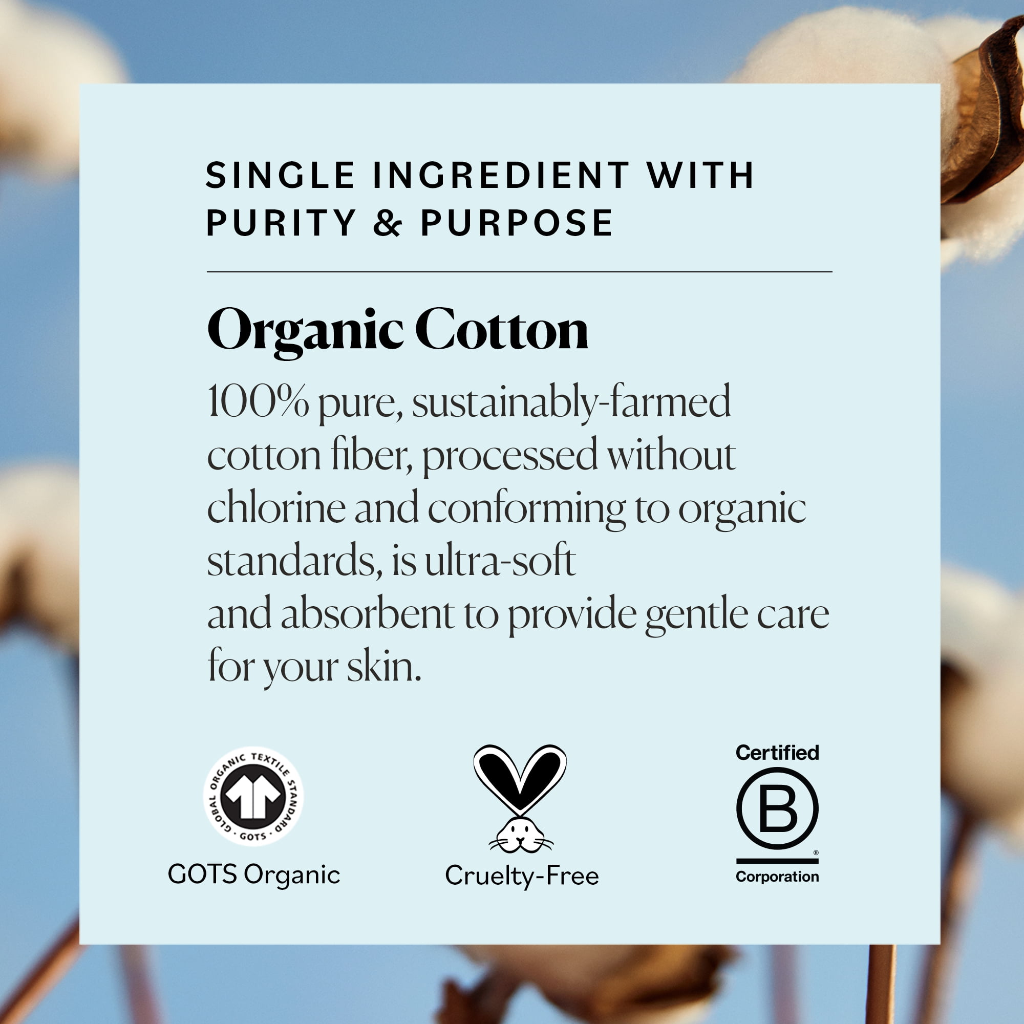 (3 pack) Sky Organics Organic Jumbo Cotton Balls For Sensitive Skin, 100% Pure Organic Cotton Sustainably Grown, Chlorine Free, Hypoallergenic, Ultra-Soft and Absorbant for Beauty & Personal Care, 100 ct.