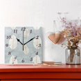 thumbnail image 2 of Minimalistic Leaf Pattern Wall Clock Square Clock Decoration Creative Clock Dual Use Black Pointer 7.78in, 2 of 10