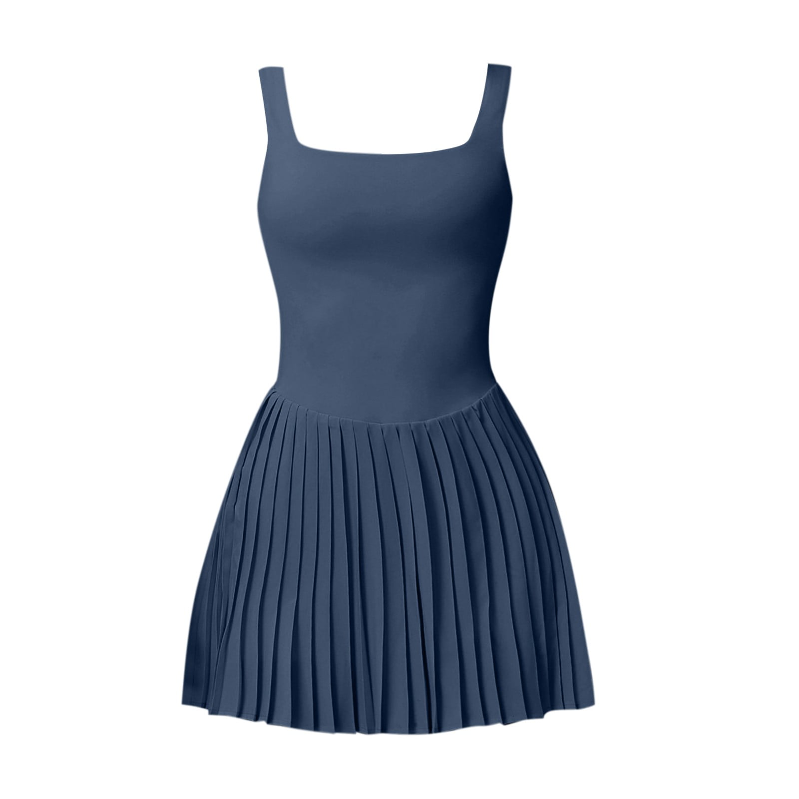 Tennis Dress Golf Dresses for Women with Shorts Breathable Pleated Padded Workout Dress Athletic Dresses with Pockets