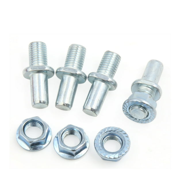 Unique Bargains Pignon à Vis 4Pcs Moto Métallique Ton Argent pour CG