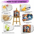 thumbnail image 2 of JYLMOOD Paint by Numbers for Adults Kits, DIY Easy Painting by Numbers for Gift Home Wall Decoration 40x40cm（without Frame) - Cat, 2 of 5
