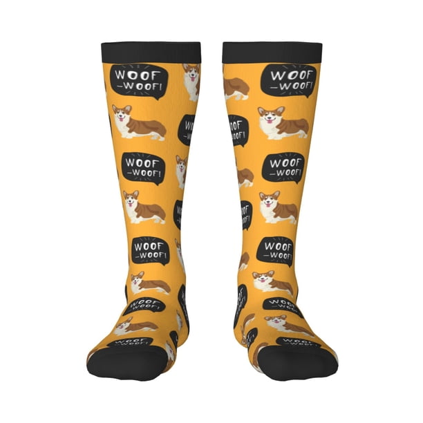 Balery Corgi Calcetines novedosos Calcetines deportivos Calcetines hasta la rodilla Calcetines de algodón Calcetines originales y geniales