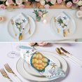 thumbnail image 3 of Cloth Napkins Set of 8 - 20x20 Inches, Coastal Turtle Washable Reusable Table Napkins, Ocean Nautical Starfish Conch Seashells Soft & Absortbent Dining Napkin for Party Wedding Hotel Restaurant, 3 of 9