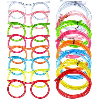 1pc fun straw glasses, flexible drinking water straw, novel eyeglass frame  accessories, suitable for birthdays, bridal showers, party supplies, gifts