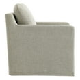 thumbnail image 6 of Serene Fabric Slipcovered Swivel Armchair in Linen, 6 of 9