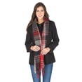 thumbnail image 4 of Haute Edition Women's Short Length Wool Blend Car Coat with Free Scarf, 4 of 4