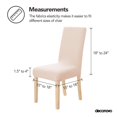thumbnail image 3 of Deconovo Decorativo Sólido Fundas de silla, Extraíble White Chair Slipcover Jacquard Dots Comedor Fundas de silla, Juego of 6, Light Pink, 3 of 7