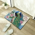 thumbnail image 5 of ZFLMY Peacocks Flowers Quick Drying Home Bath Rug Mat 24x16 24x16in, 5 of 5
