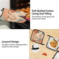 thumbnail image 4 of Cute Puppy with Pumpkins Leaves Autumn Thanksgiving Apron Set with Oven Mitts Pot Holders Set of 5 Kitchen Stuff Accessories, 4 of 6