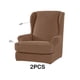 thumbnail image 5 of Injueey Protector suave de muebles para sillón orejero, funda elástica limpia y segura, 2 piezas Decoración del hogar café, 5 of 6