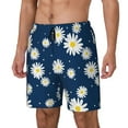 thumbnail image 2 of Haiem Daisies Flowers Mens Swim Trunks with Compression Liner 2 in 1 Swimming Shorts Stretch Swimwear Quick Dry,Board Shorts-Large, 2 of 9