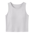 thumbnail image 3 of 1 PC Loose Tank Tops for Women Linen Pants Jumpsuit Matching Set Casual Outfit Sleeveless Tops for Women, 3 of 4