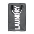 thumbnail image 1 of Mistaha Practical Foldable Laundry Bag Washing Dirty Clothes Laundry Basket Durable Storage Bag with Alloy Handle--Deep Gray, 1 of 8