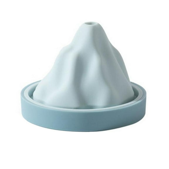 Vikakiooze ice maker snow mountain ice mold, food grade silicone ice mold delivery funnel, blue