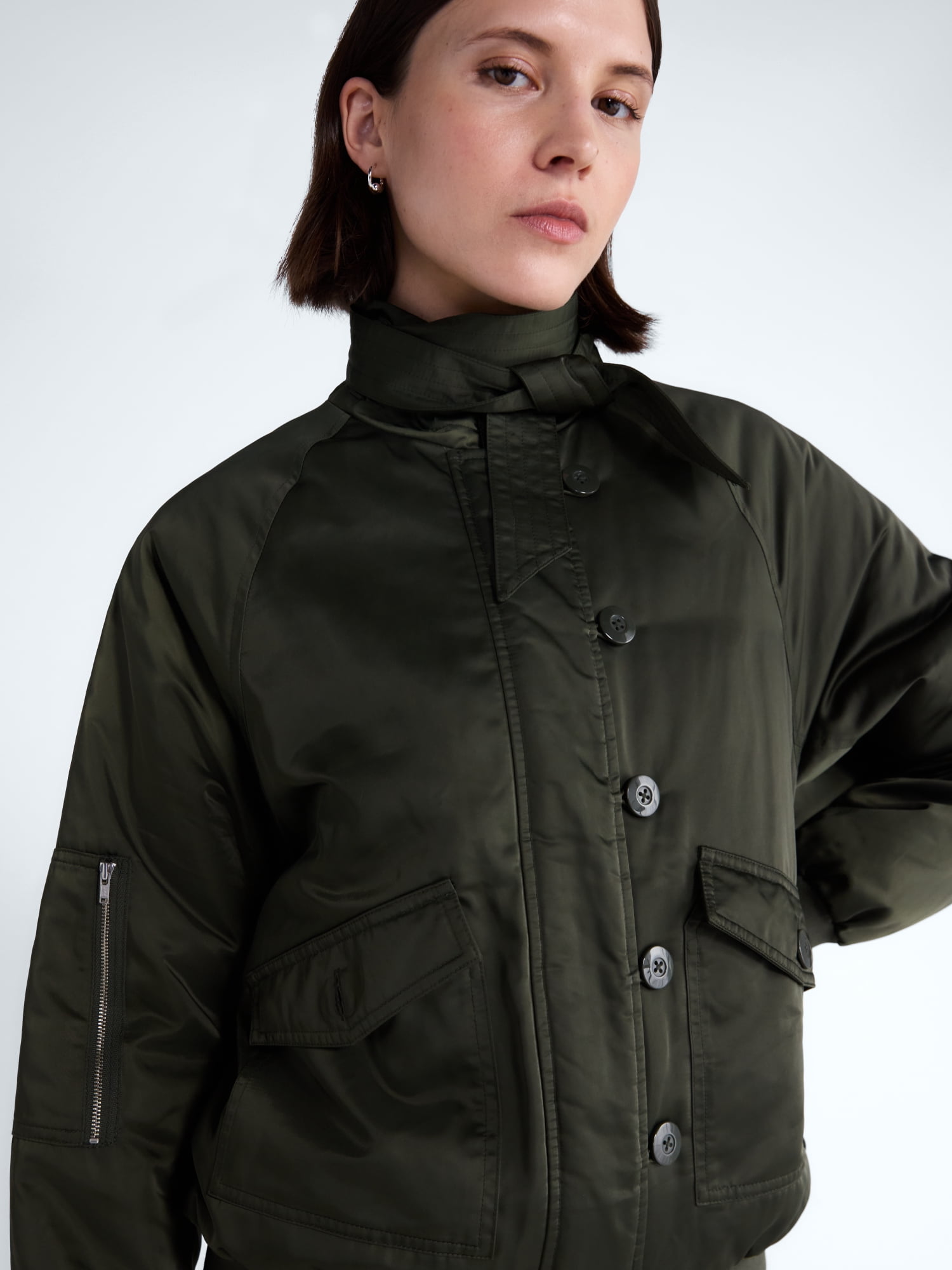Free Assembly Women's Bow Tie Bomber Jacket, Sizes XS-XXL