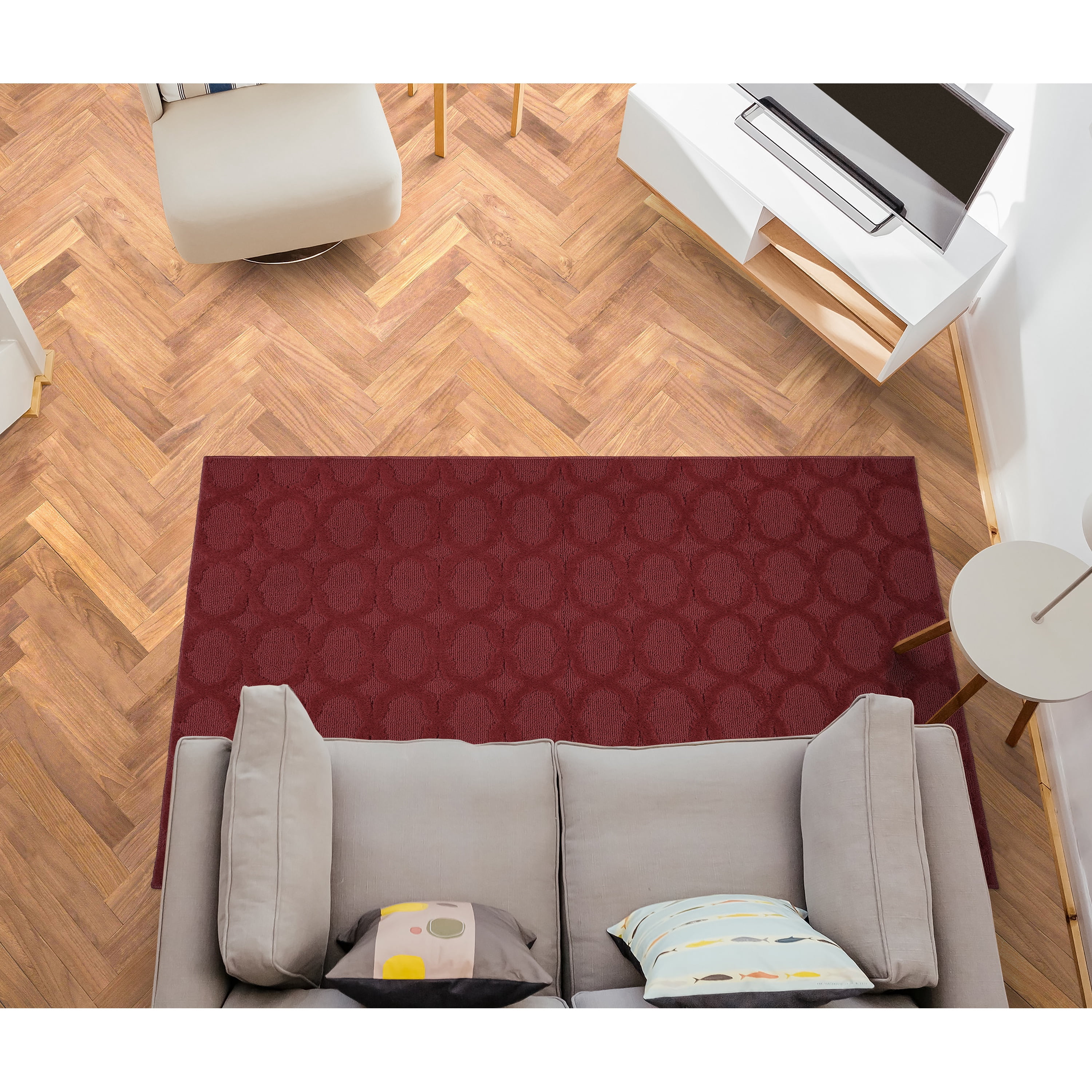 Garland Rug Sparta Chili Red Indoor Area Rug, 7'6" x 9'6"