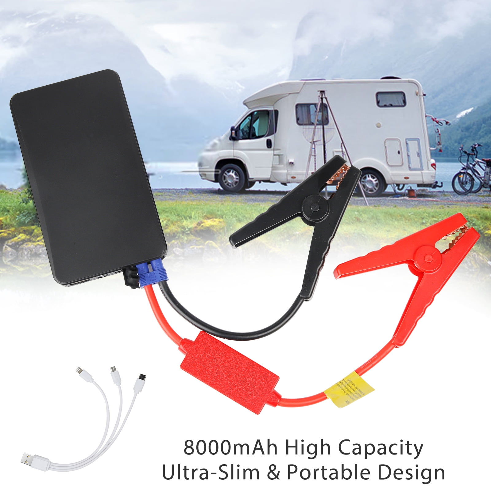 Supsupsiu 20000mAh Car Jump Starter Booster Jumper Box Portable Power Bank Charger