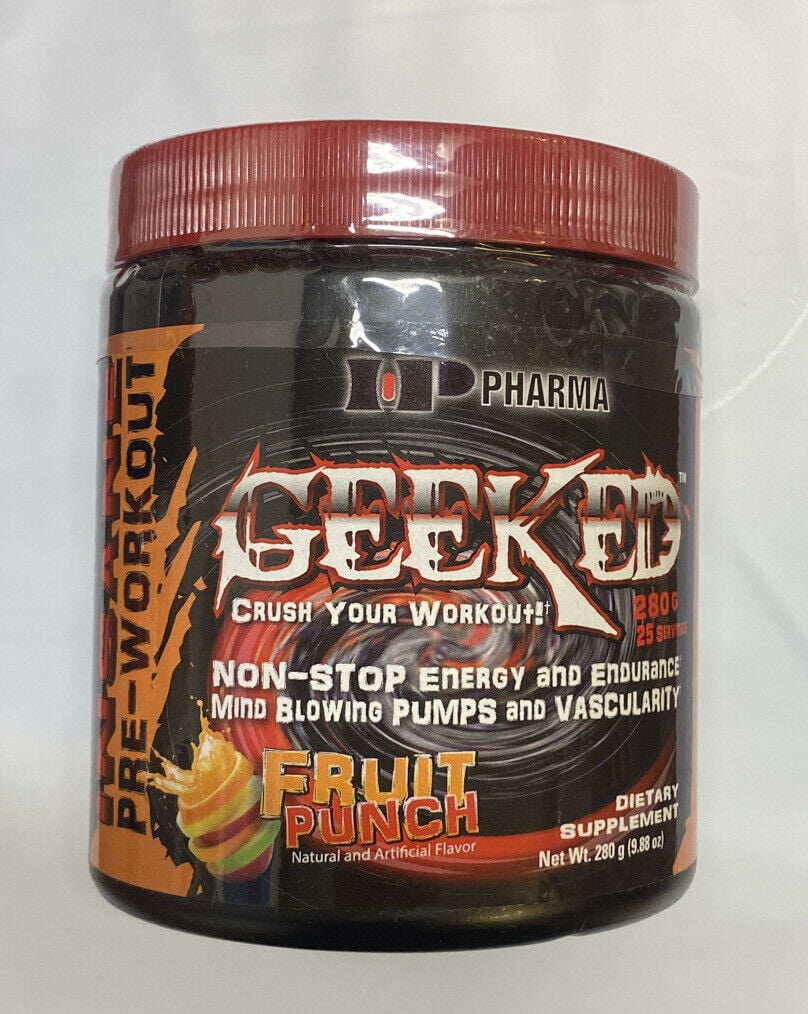 Ip Pharma Geeked Pre Workout Energy Pump Endurance Fruit Punch Walmart Com Walmart Com