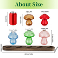 thumbnail image 4 of Glasseam Mushroom Glass Vase Set of 5: Unique Hydroponic Planter with Wood Stand Cute Terrarium Jars for Indoor Plants Perfect Home or Office Decor for Plant Lovers Plant Propagation Station, 4 of 7
